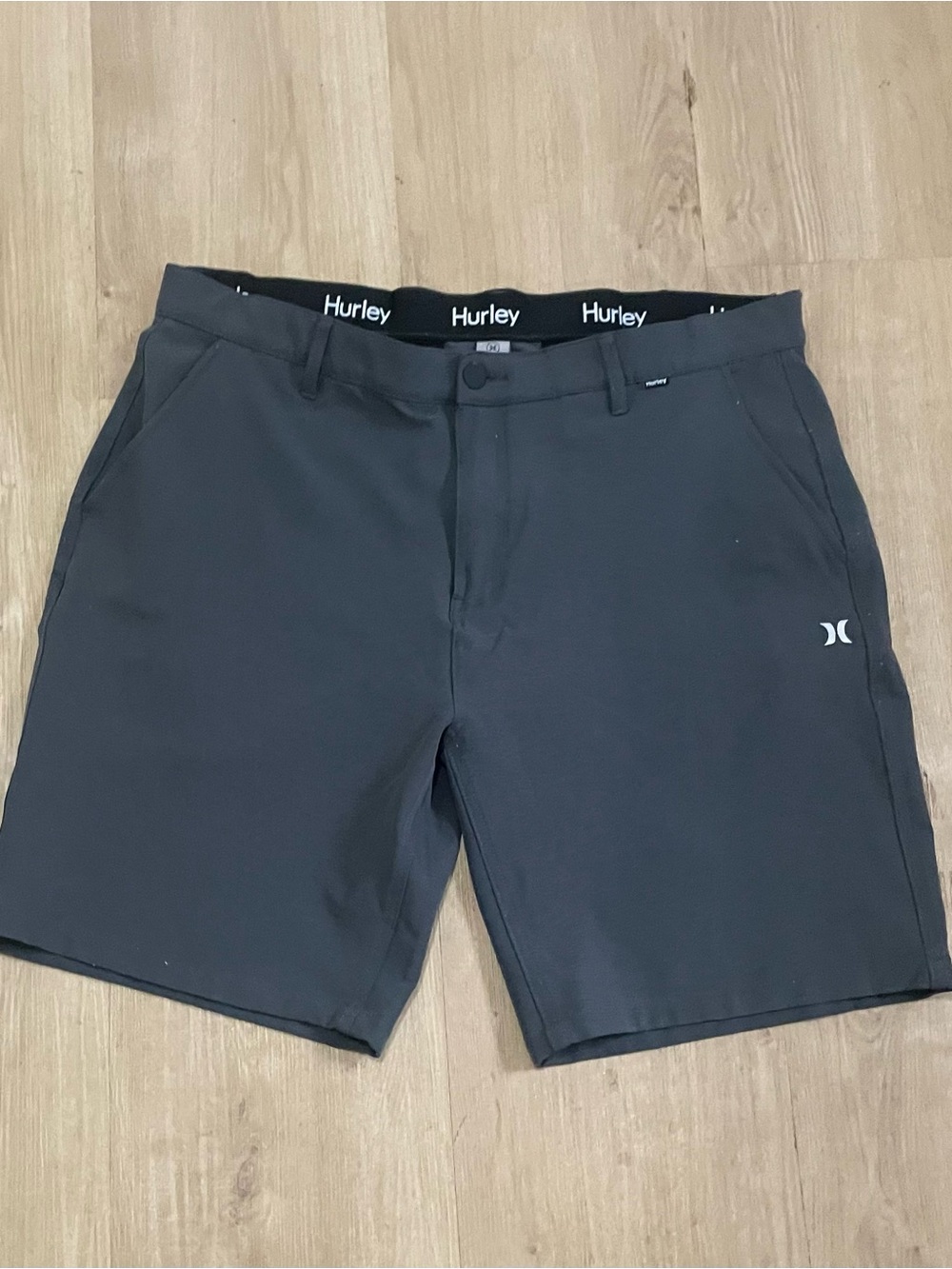Hurley Men’s Black/charcoal dri fit Shorts with Subtle Logo